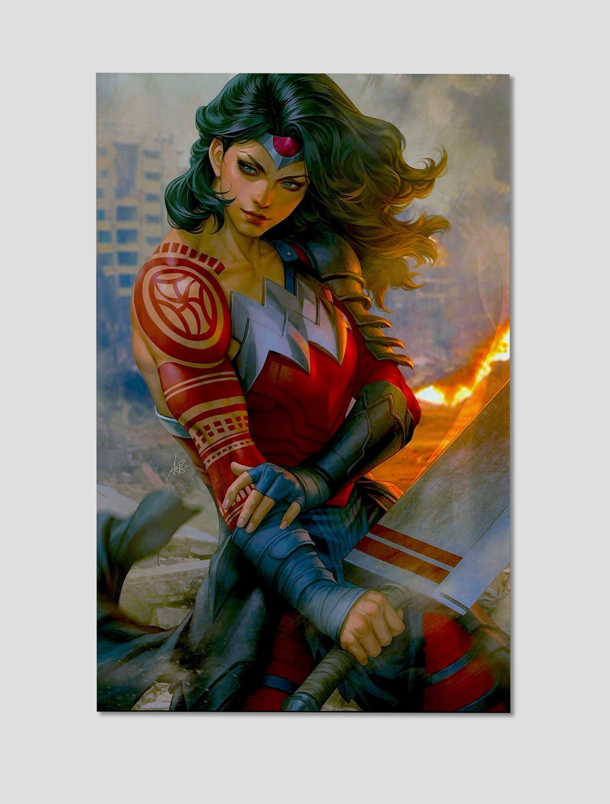 Wonder Woman Fantasy Warrior Premium Giclee Print Poster 11"x17" - DC Wall Art