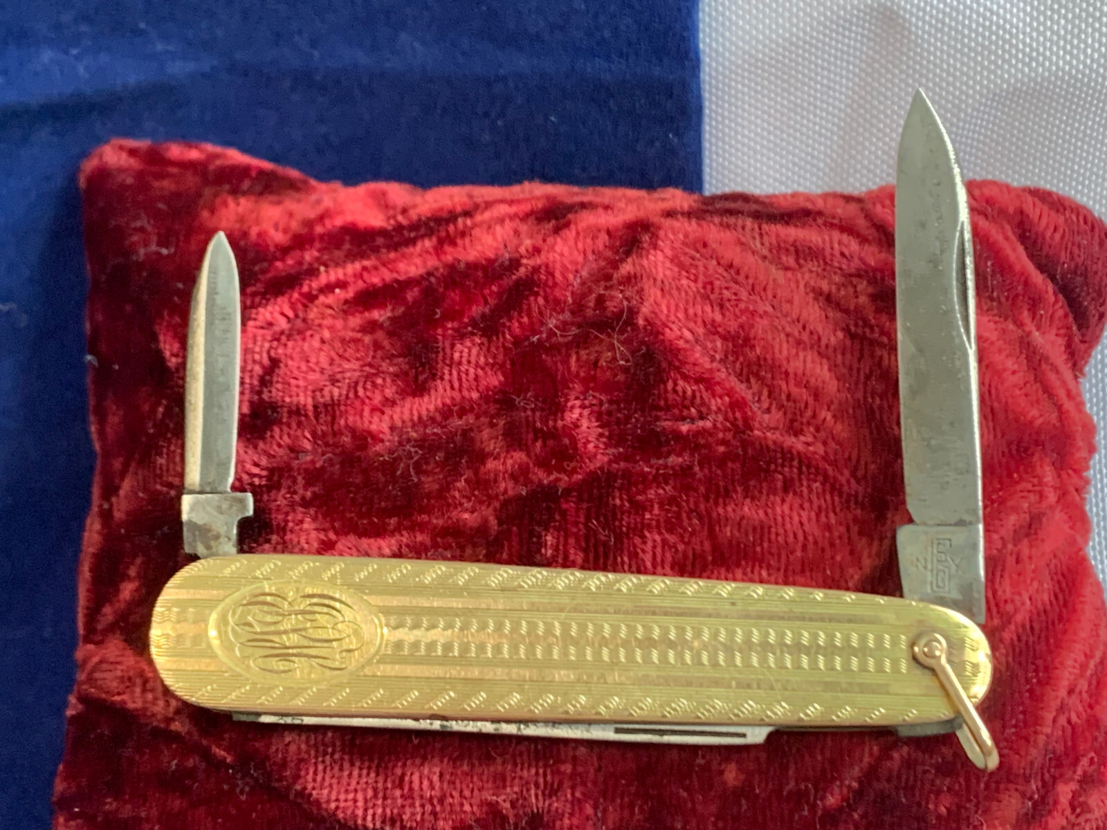 Vtg 10K Yellow Gold Schrade Cutlery Folding Pocket Knife 19.06g 2 Blade Vtg 10K Yellow Gold Schrade Cutlery Folding Pocket Knife 19.06g 2 Blade