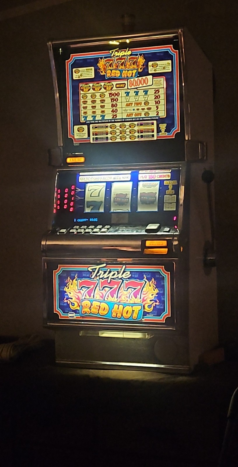 IGT Triple 777 Red Hot Mechanical Slot Machine 7 7 7, IS2000 IGT Triple 777 Red Hot Mechanical Slot Machine 7 7 7, IS2000
