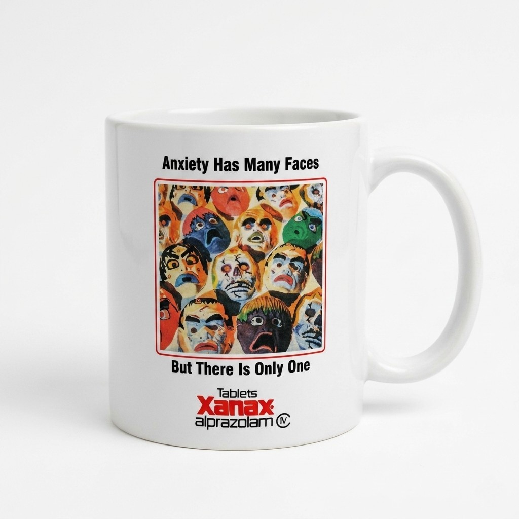 Funny Vintage Xanax Advertisement Mug Retro Medical Pharmacy Coffee Cup Gift... Funny Vintage Xanax Advertisement Mug Retro Medical Pharmacy Coffee Cup Gift...