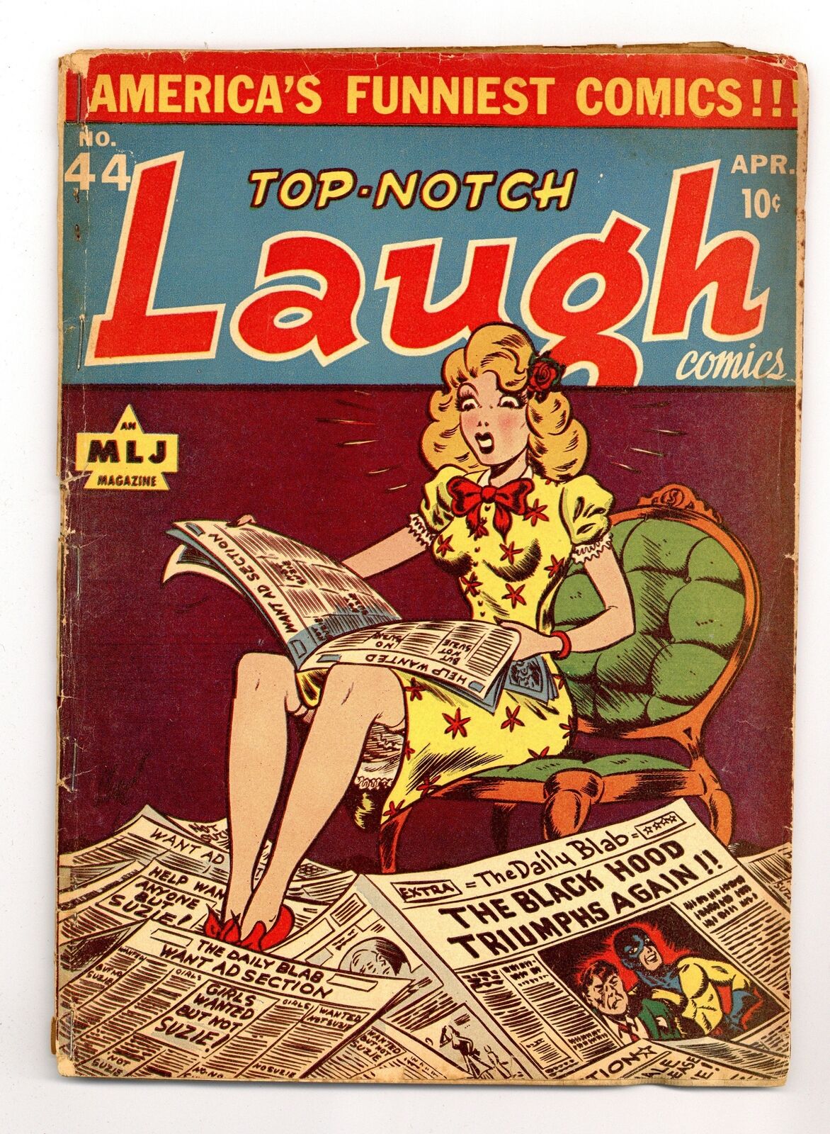 Top-Notch Comics #44 FR/GD 1.5 1944