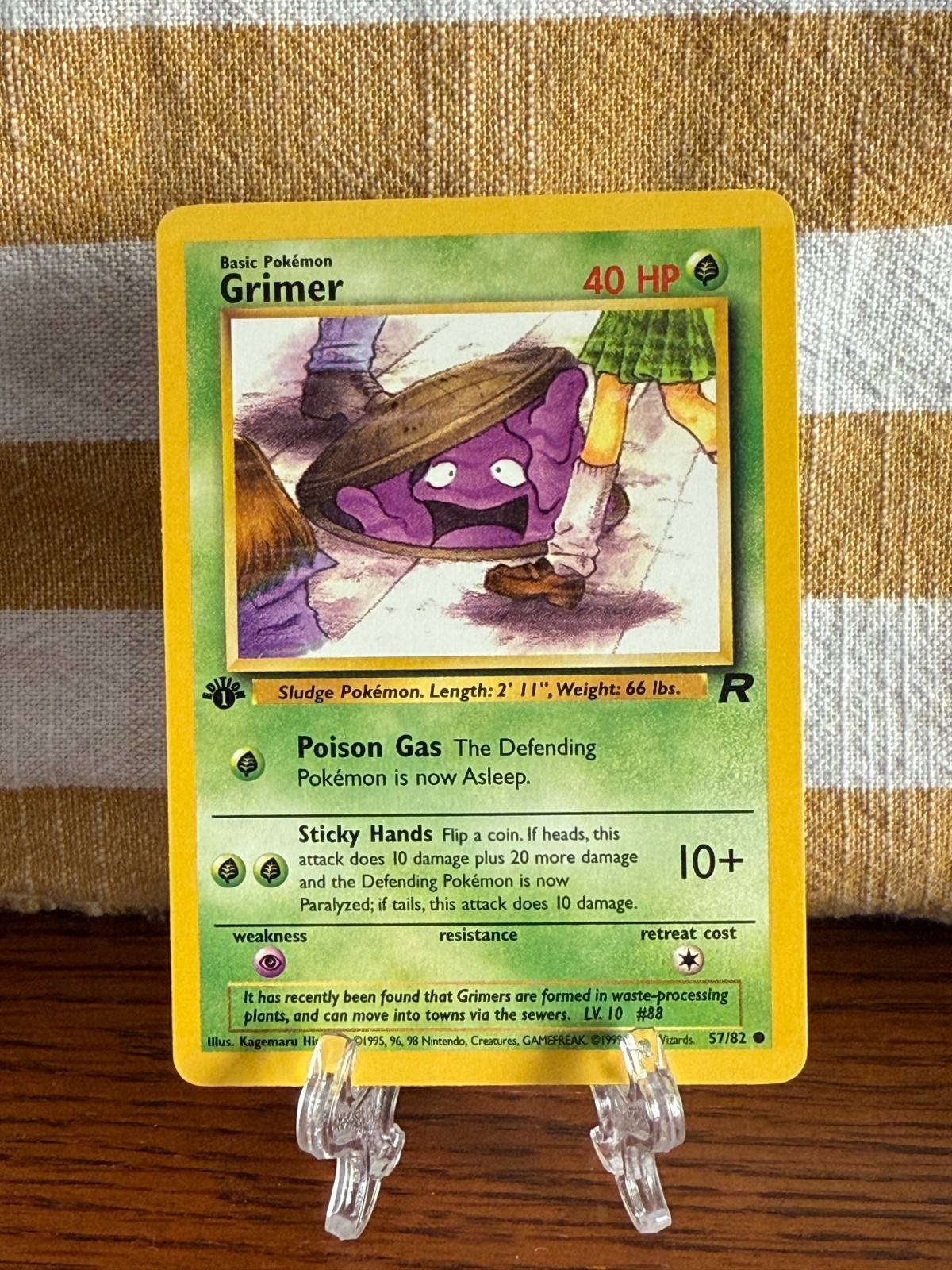 Grimer - 57/82 - 1st Edition - Team Rocket - Pokemon Card Grimer - 57/82 - 1st Edition - Team Rocket - Pokemon Card