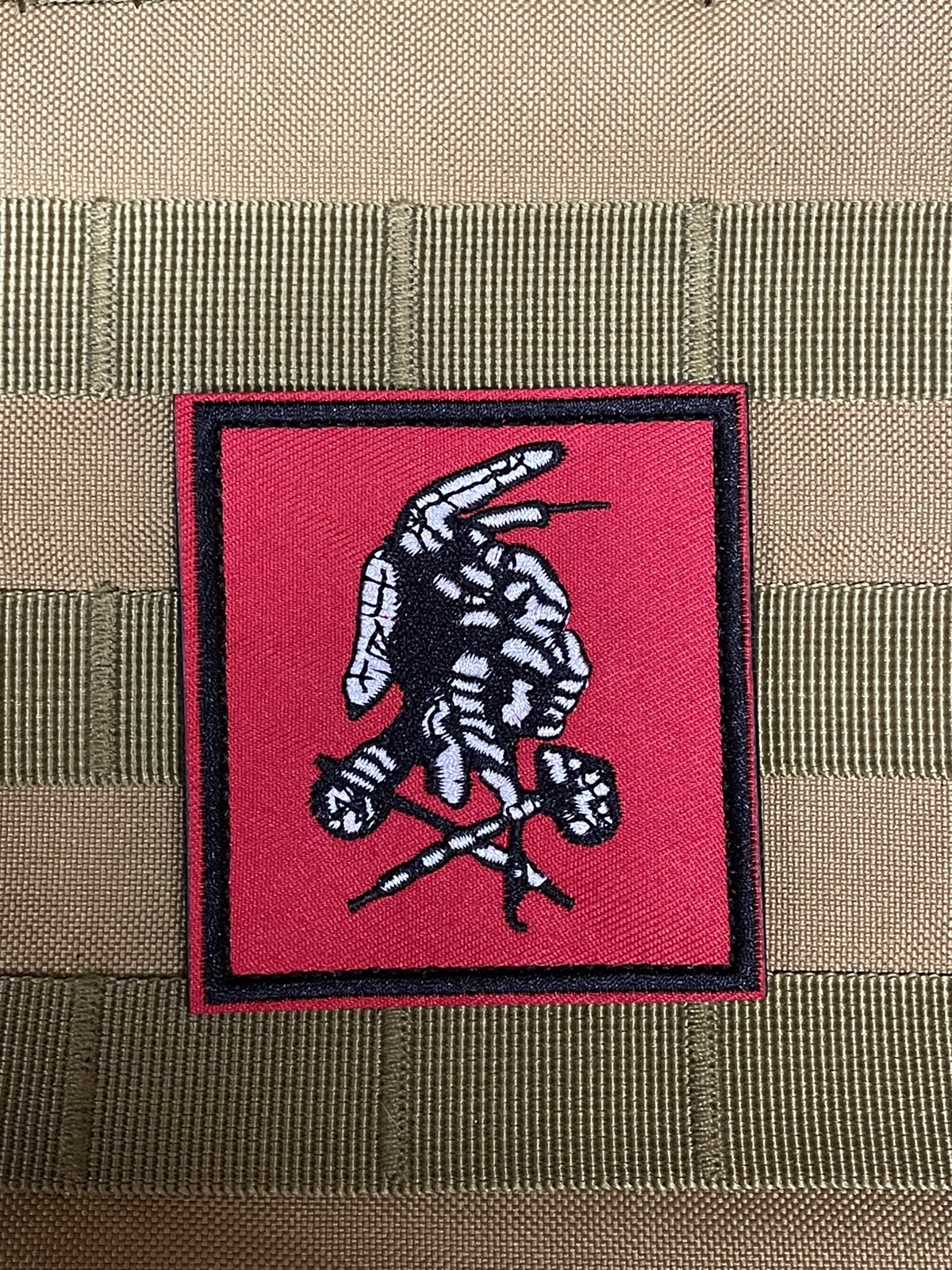 Seal Team 6 Red Squadron Patch DEVGRU Team Bin Laden Hook Loop Backing White Seal Team 6 Red Squadron Patch DEVGRU Team Bin Laden Hook Loop Backing White