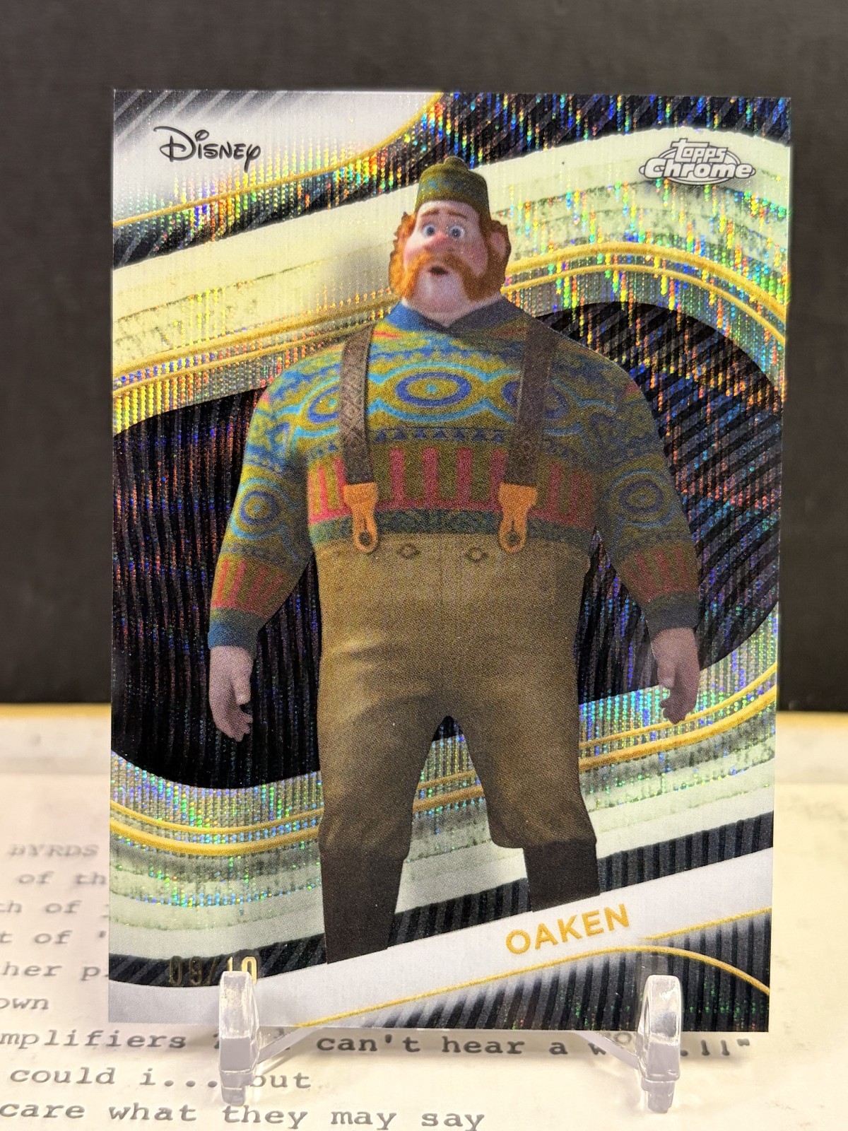 Oaken 2025 Topps Chrome Disney Black Wave /10 Refractor Frozen