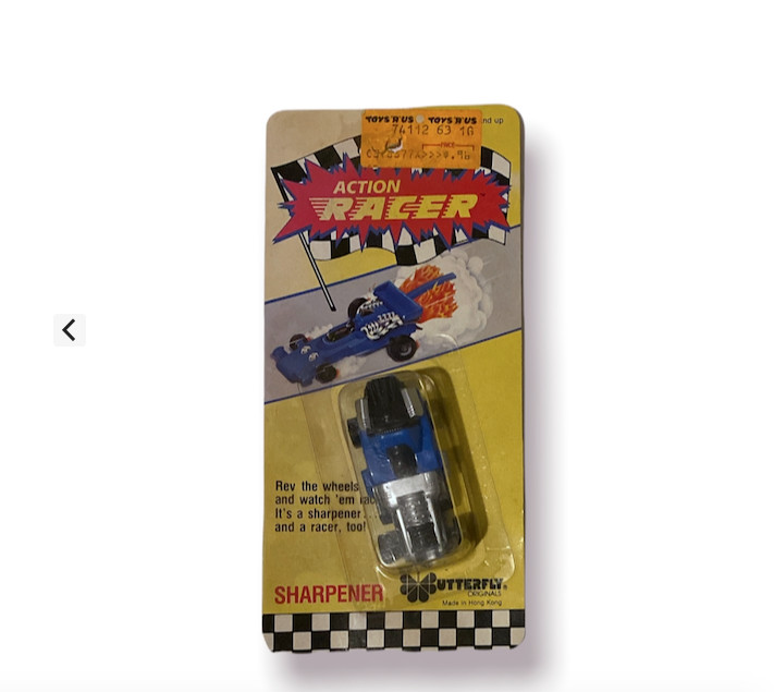 Vintage Action Racer Pencil Sharpener Butterfly Originals Toy Racer Sharpener Vintage Action Racer Pencil Sharpener Butterfly Originals Toy Racer Sharpener