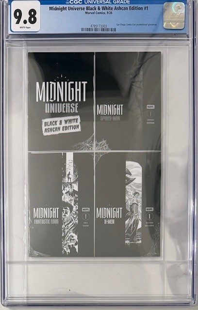 Midnight Universe | CGC 9.8 | Ashcan B&W | Spider-Man X-Men Fantastic Four Midnight Universe | CGC 9.8 | Ashcan B&W | Spider-Man X-Men Fantastic Four