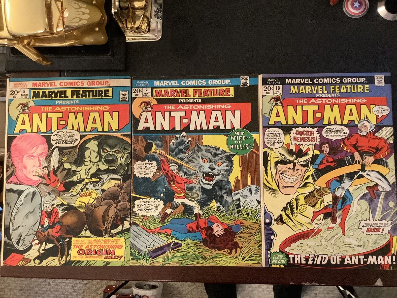 Marvel Feature#8,9,10(3 book lot) All Books VF 1973 #8 Origin of Wasp Retold Marvel Feature#8,9,10(3 book lot) All Books VF 1973 #8 Origin of Wasp Retold