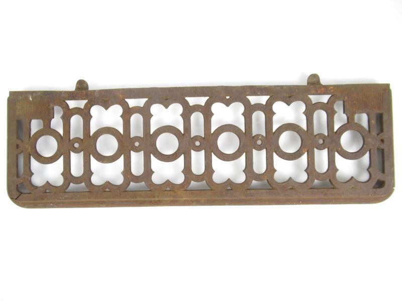 Antique Ornate Cast Iron Stove Grate Salvage Rustic Home