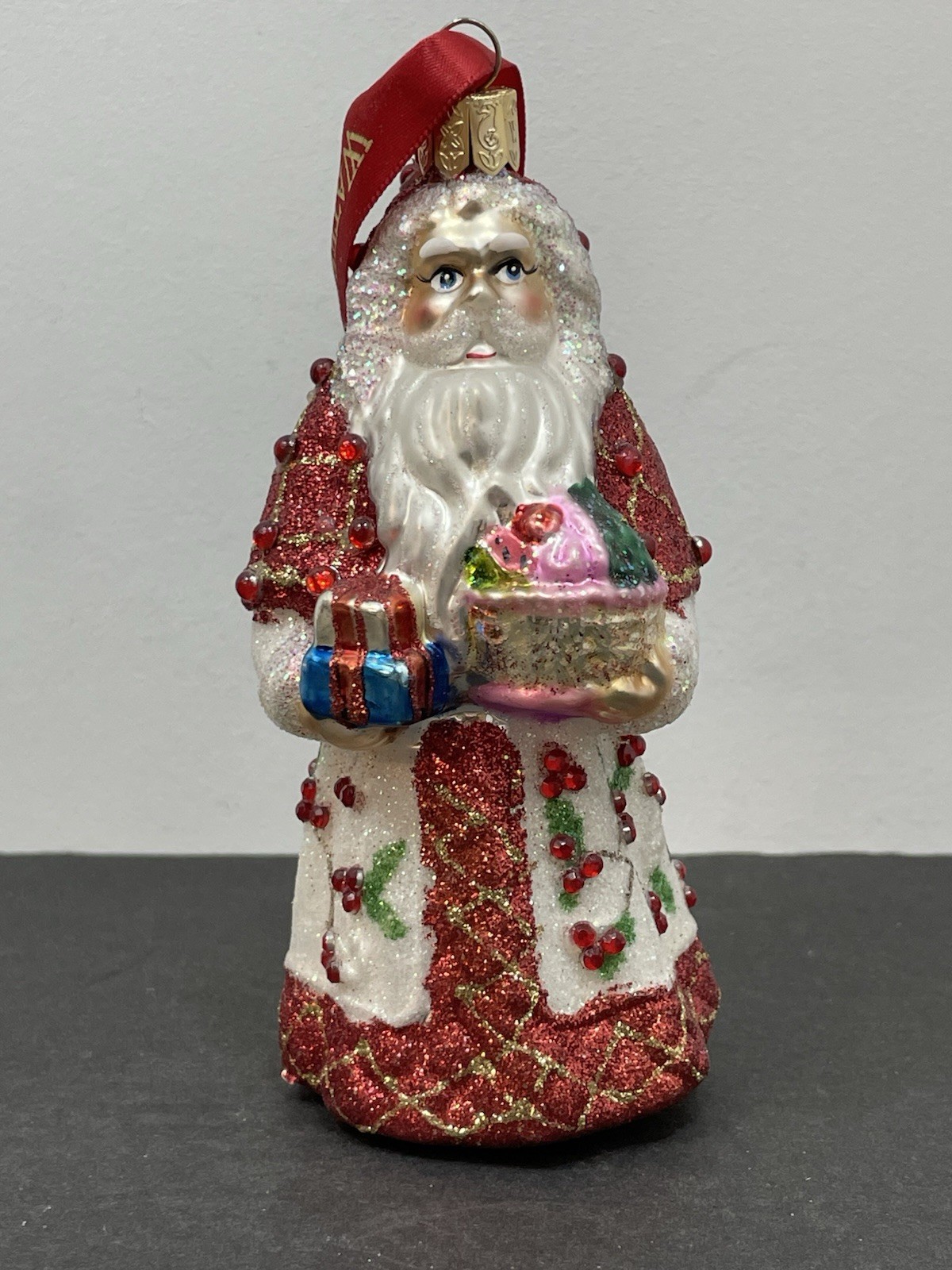 Waterford Holiday Heirlooms 5” Santa Holly berries Robe Gifts Ornament Waterford Holiday Heirlooms 5” Santa Holly berries Robe Gifts Ornament