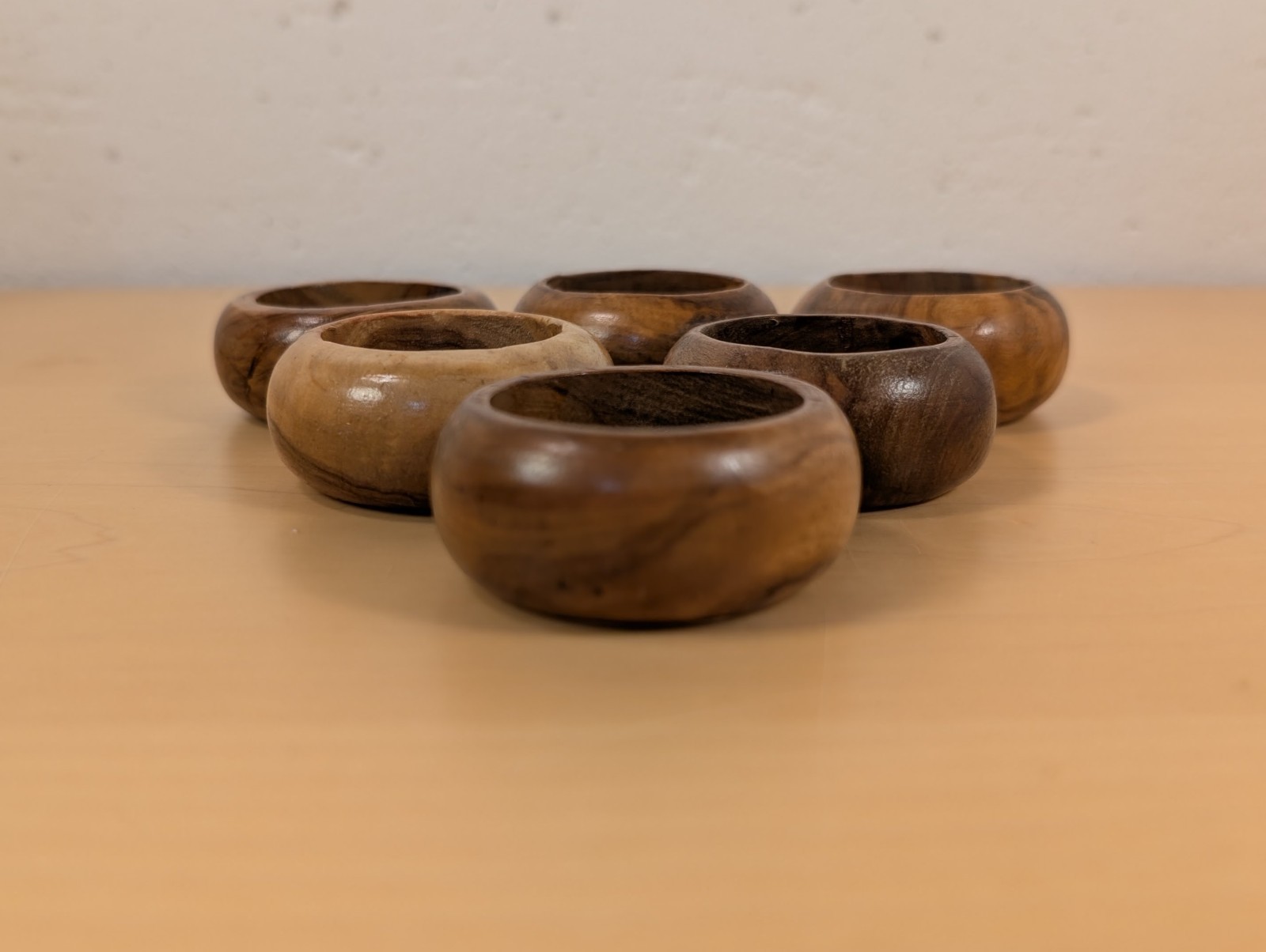 Vintage 1970s Wooden Napkin Rings Set of 6 Round MCM Wood Boho Vintage 1970s Wooden Napkin Rings Set of 6 Round MCM Wood Boho