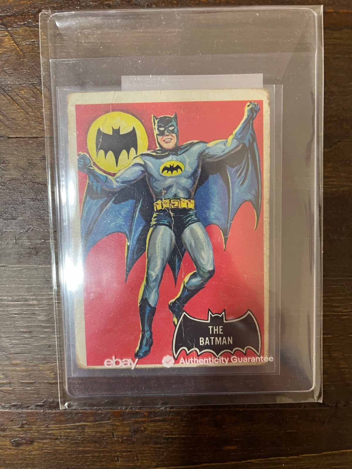 1966 Topps Batman #1 Black Bat original card Nice coloring Ebay Authenticated 1966 Topps Batman #1 Black Bat original card Nice coloring Ebay Authenticated