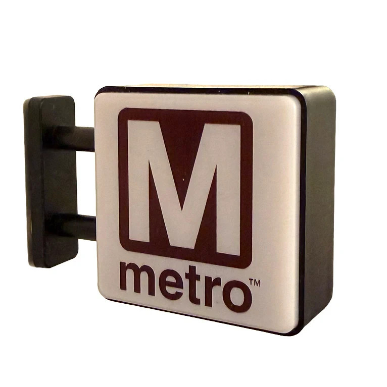Washington DC (WMATA) Metro DC Metrorail - Metro Logo Sign LED Light Magnet Washington DC (WMATA) Metro DC Metrorail - Metro Logo Sign LED Light Magnet
