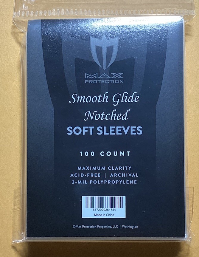 100 Max Protection Premium Card Easy Glide Notched Soft Sleeves 100 Max Protection Premium Card Easy Glide Notched Soft Sleeves