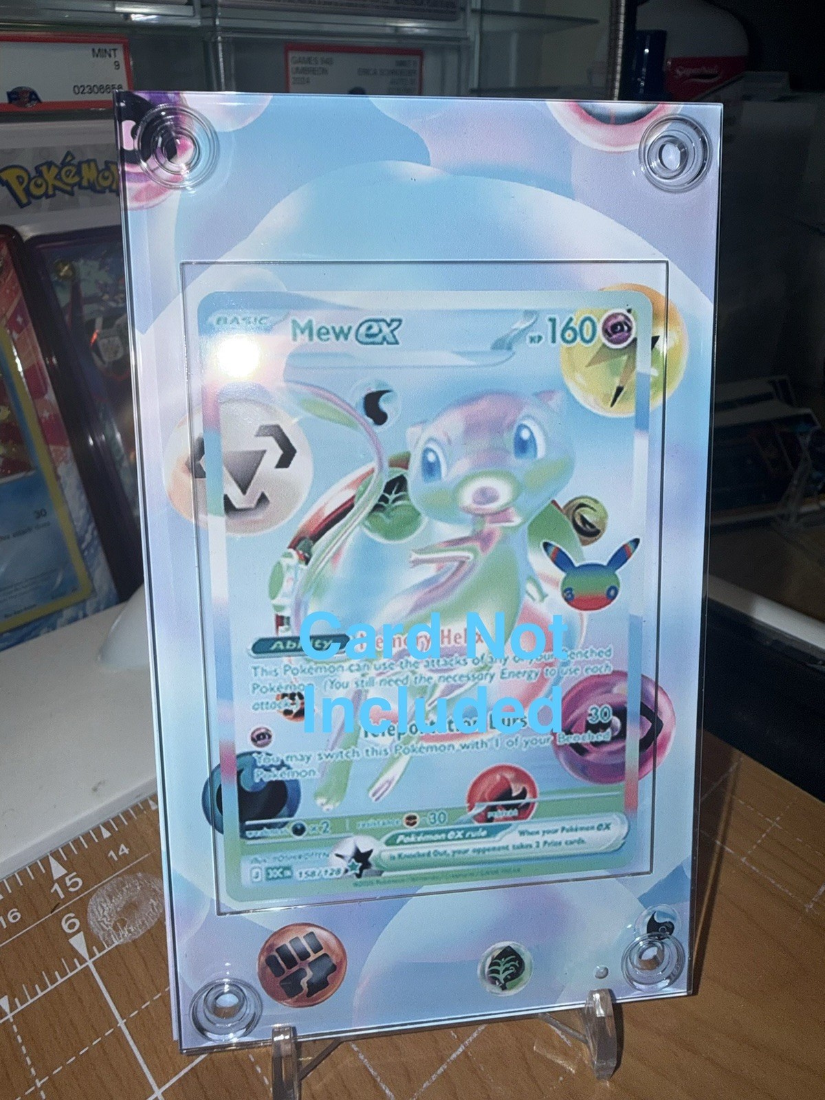 Mew ex 30th Celebration Pokemon Extended Art Display Case Mew ex 30th Celebration Pokemon Extended Art Display Case