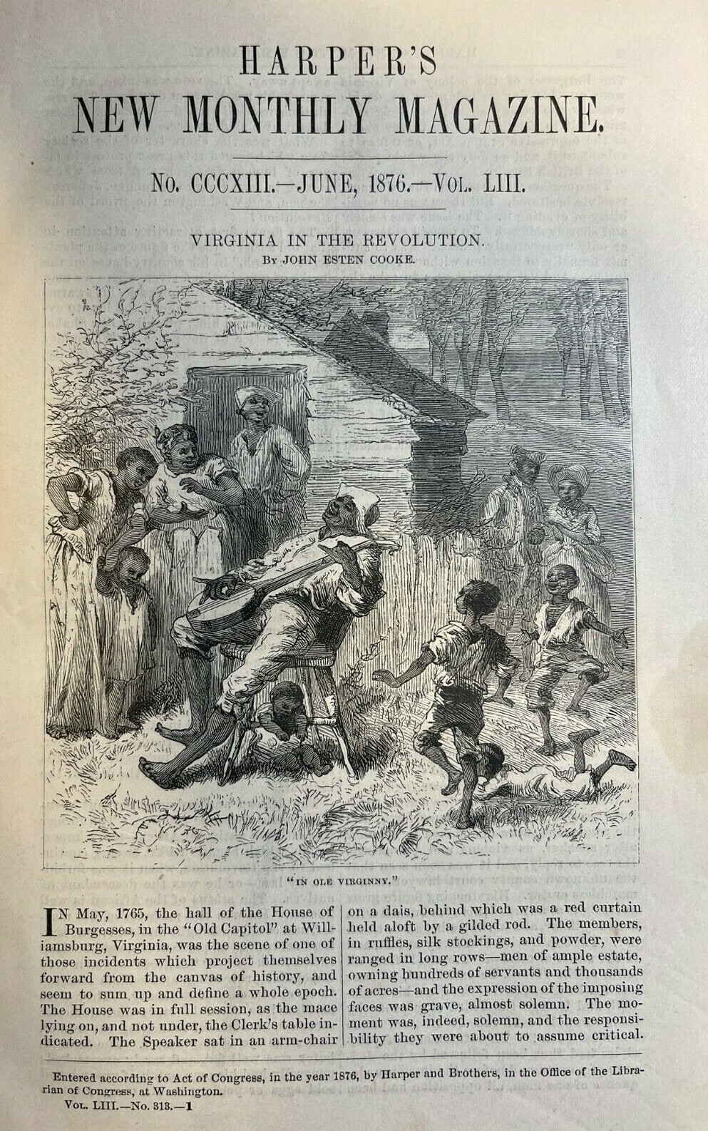 1876 Virginia in the American Revolution Patrick Henry George Washington 