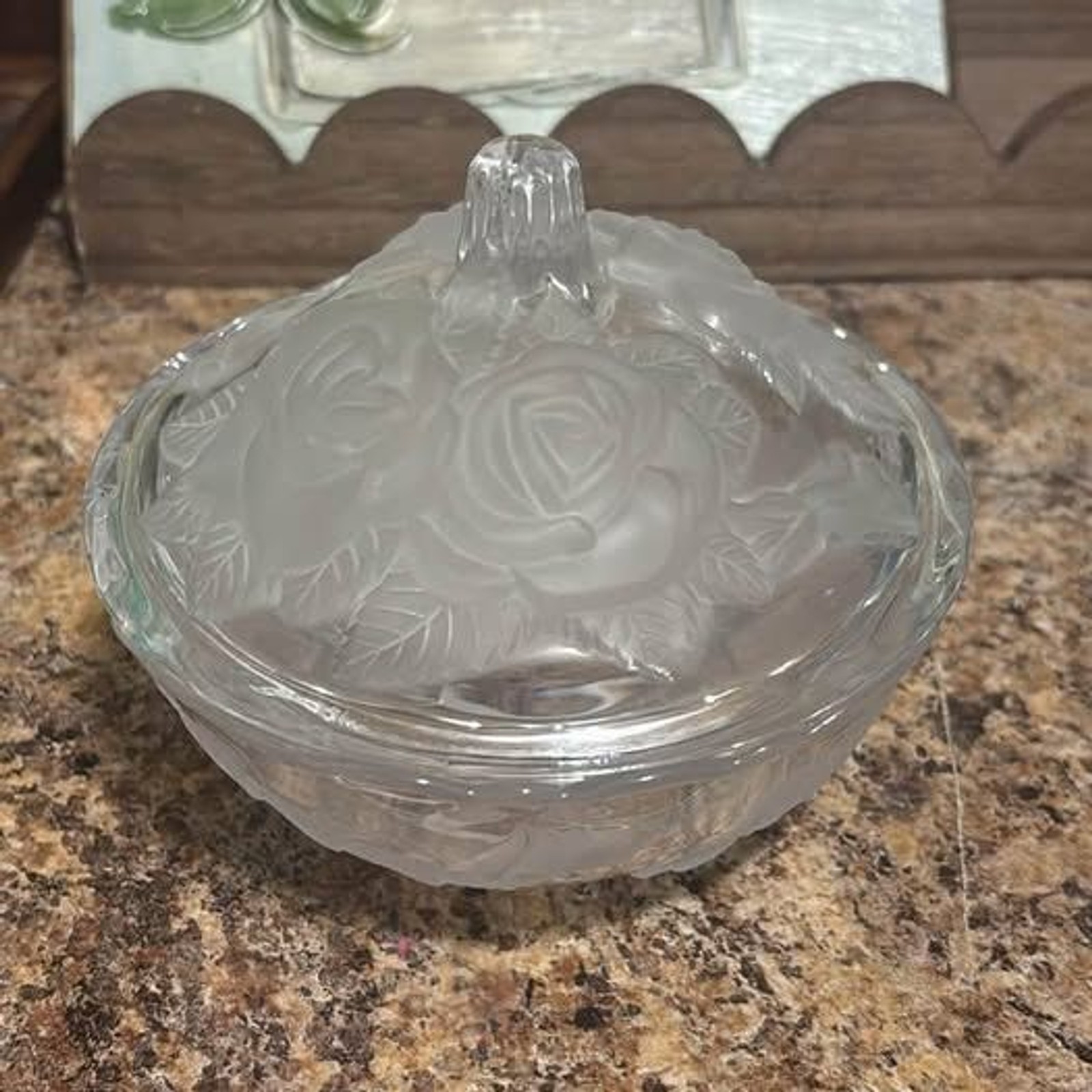 Vintage Glass Candy Dish