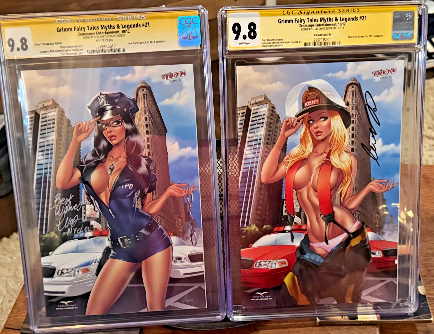 GRIMM FAIRY TALES MYTHS & LEGENDS #21 Set of 2 Chatzoudis signed CGC SS 9.8 GRIMM FAIRY TALES MYTHS & LEGENDS #21 Set of 2 Chatzoudis signed CGC SS 9.8