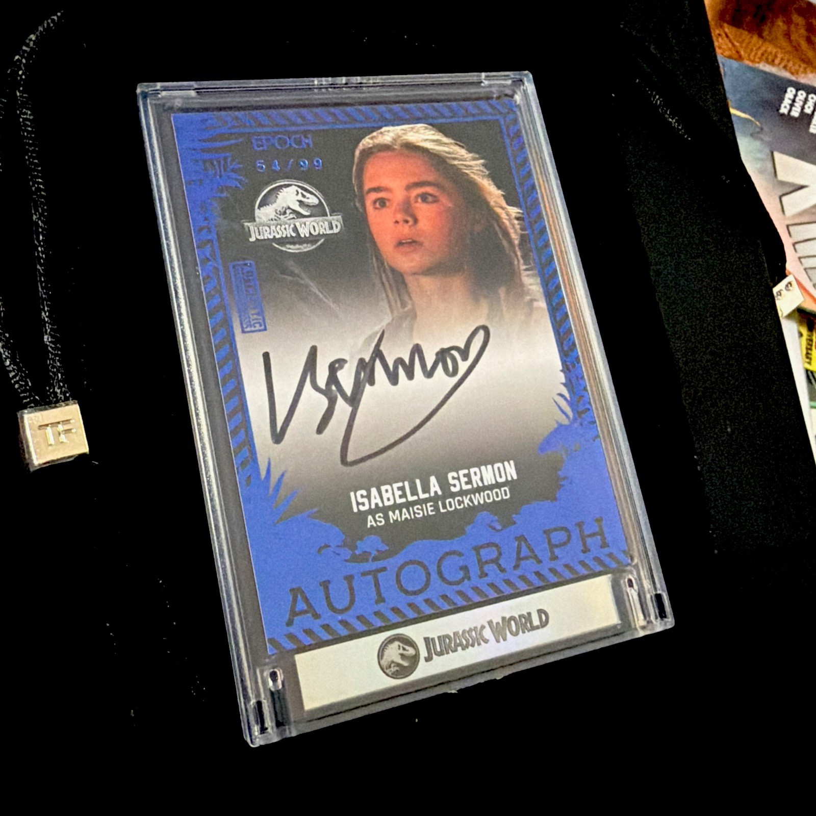 2025 EPOCH Jurassic World Dominion Isabella Sermon as Maisie Lockwood 24/99 Auto 2025 EPOCH Jurassic World Dominion Isabella Sermon as Maisie Lockwood 24/99 Auto