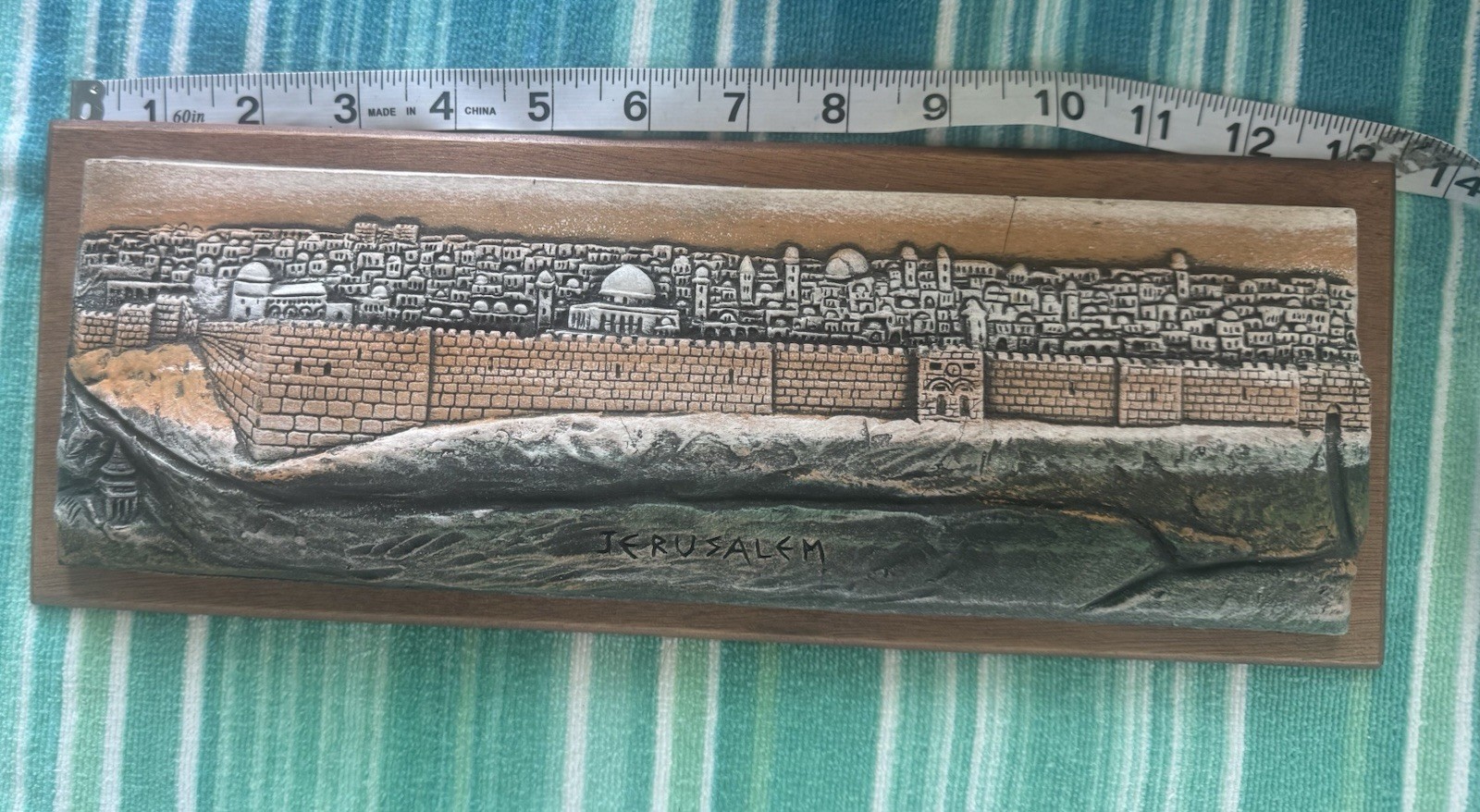 Vintage Jerusalem 3D Wall Plaque Hanging Sign Panoramic Vintage Jerusalem 3D Wall Plaque Hanging Sign Panoramic