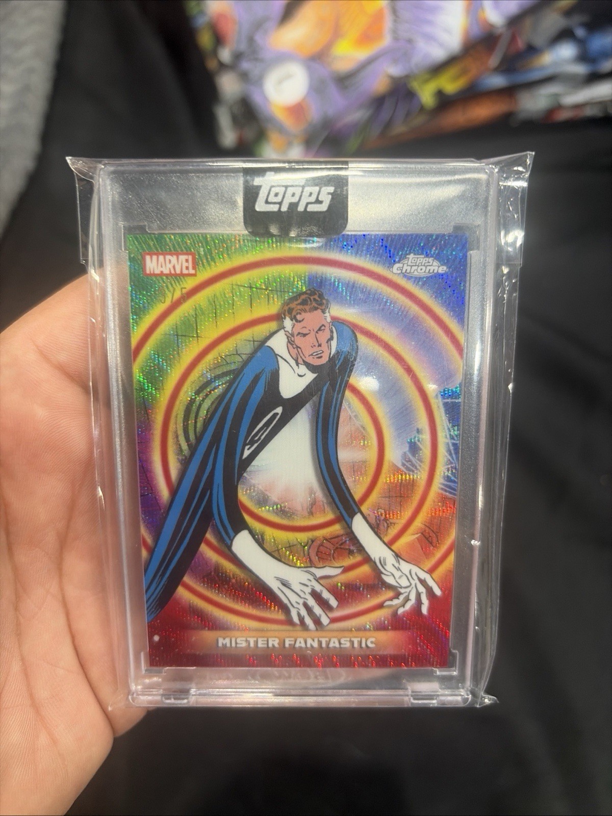 2026 Topps Chrome Marvel Mint mister fantastic Red Cerebro /5 Encased Sealed 2026 Topps Chrome Marvel Mint mister fantastic Red Cerebro /5 Encased Sealed