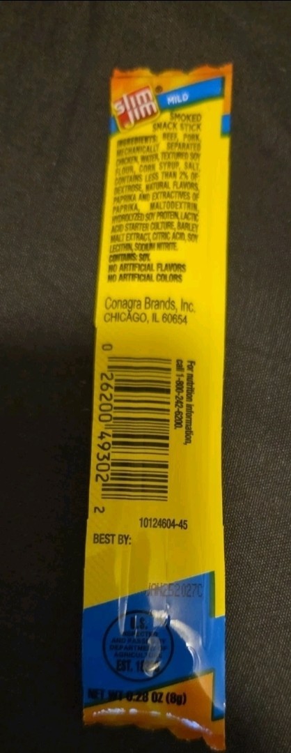 Rare Factory Error Slim Jim – Empty Unopened Wrapper (One of a Kind Collectible) Rare Factory Error Slim Jim – Empty Unopened Wrapper (One of a Kind Collectible)