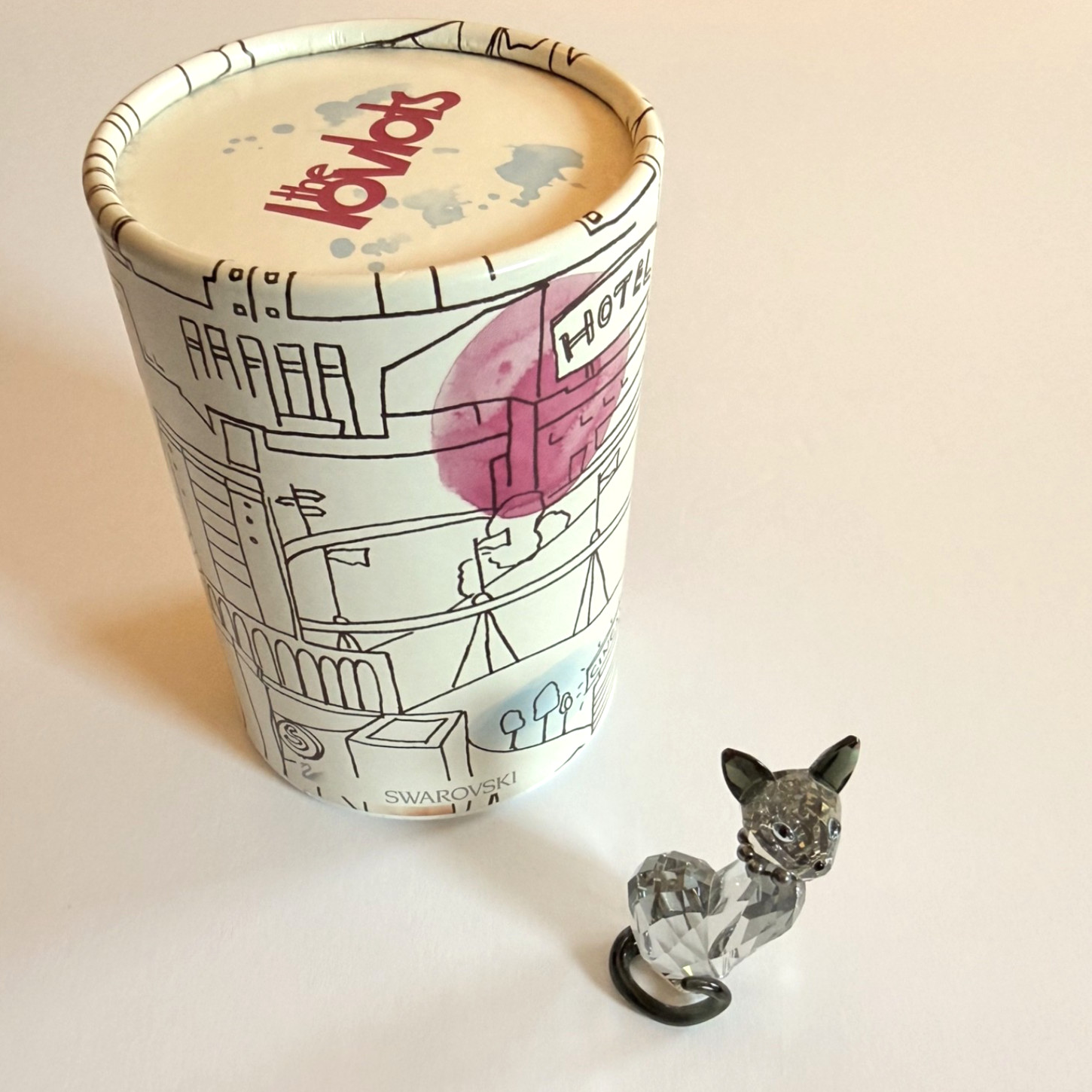 Swarovski Crystal The Lovlots Figurine - House of Cats - Ines Gray Cat Swarovski Crystal The Lovlots Figurine - House of Cats - Ines Gray Cat