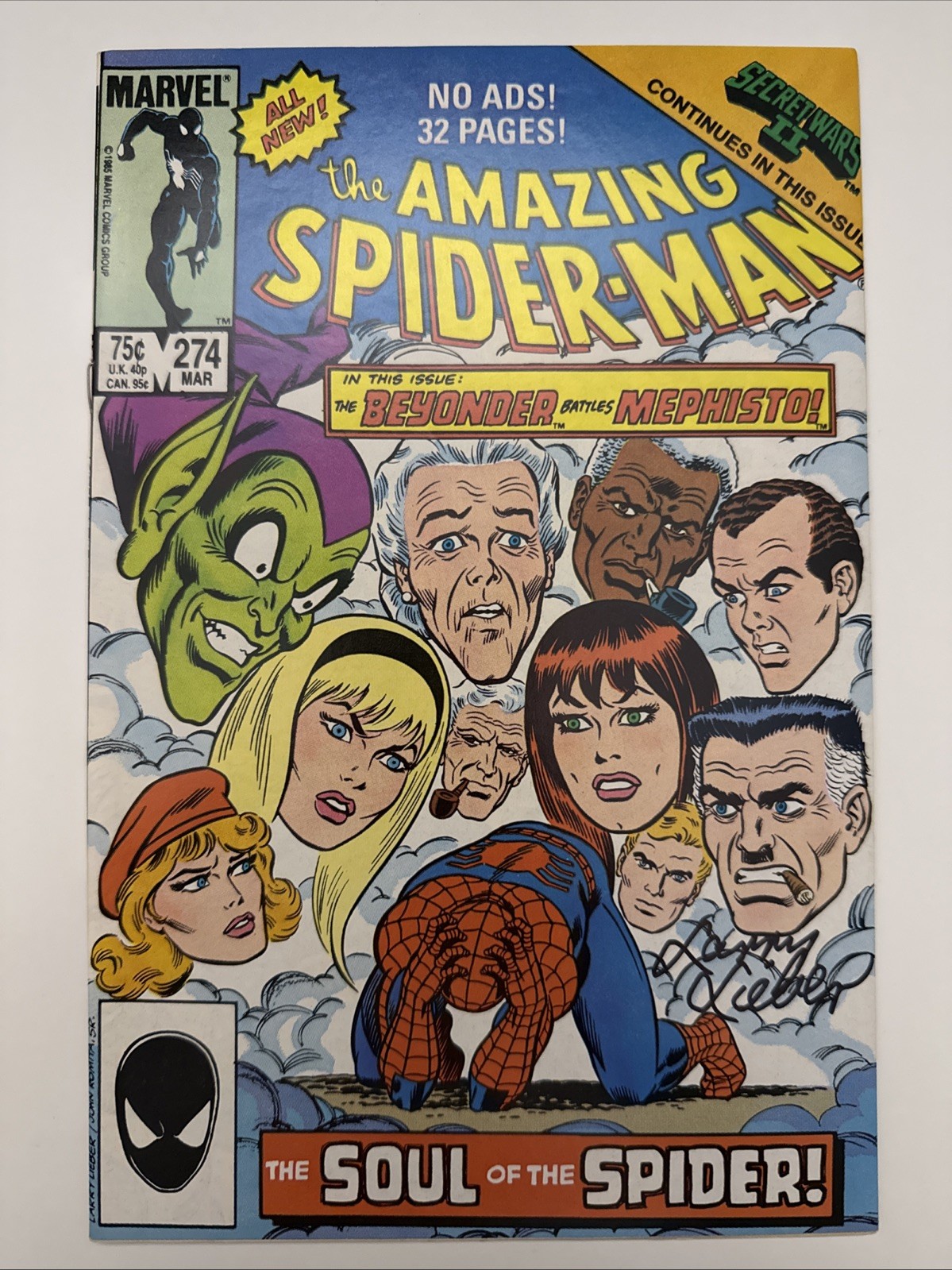 The Amazing Spider-Man #274 (Marvel Comics 1986) 🔥 NM+ SIGNED BY LARRY LIEBER The Amazing Spider-Man #274 (Marvel Comics 1986) 🔥 NM+ SIGNED BY LARRY LIEBER