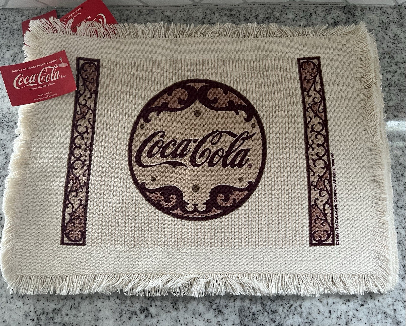Vintage 1999 Coca-Cola Kitchen Placemats Set of 4 Kay Dee 12x18 NOS USA