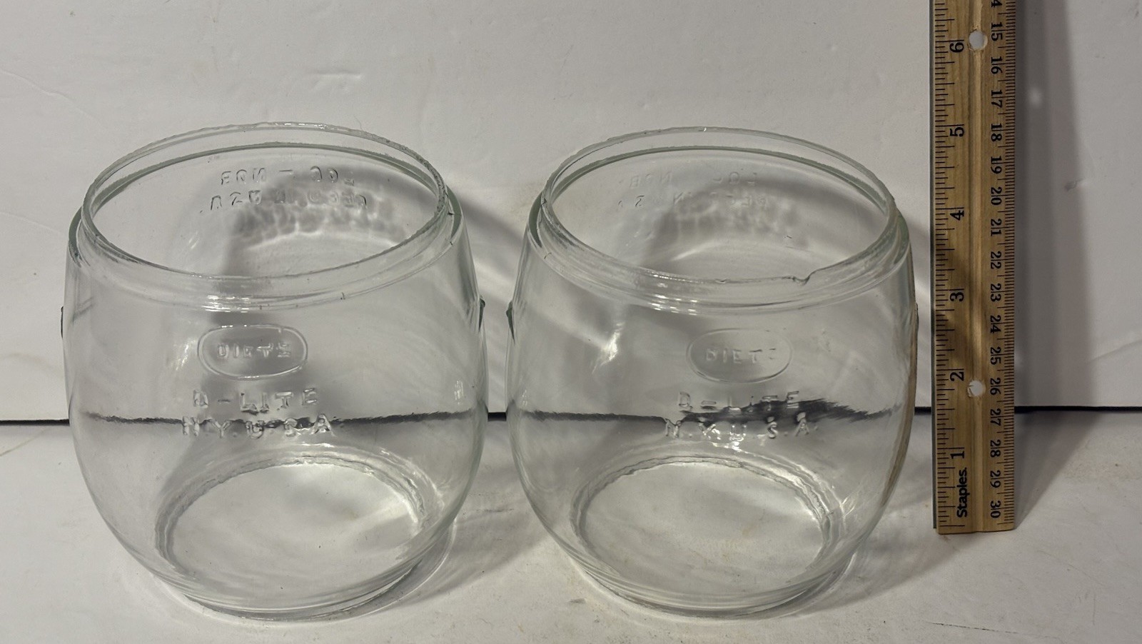 Set Of 2 Vintage Antique Dietz D Lite H Loc Nob Clear Glass Lantern Globe Set Of 2 Vintage Antique Dietz D Lite H Loc Nob Clear Glass Lantern Globe