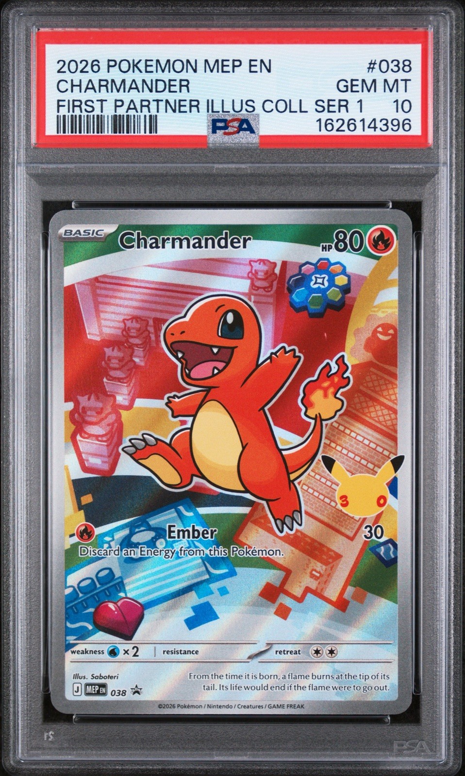 2026 Pokemon Charmander First Partner Collection Promo #038 PSA 10 2026 Pokemon Charmander First Partner Collection Promo #038 PSA 10