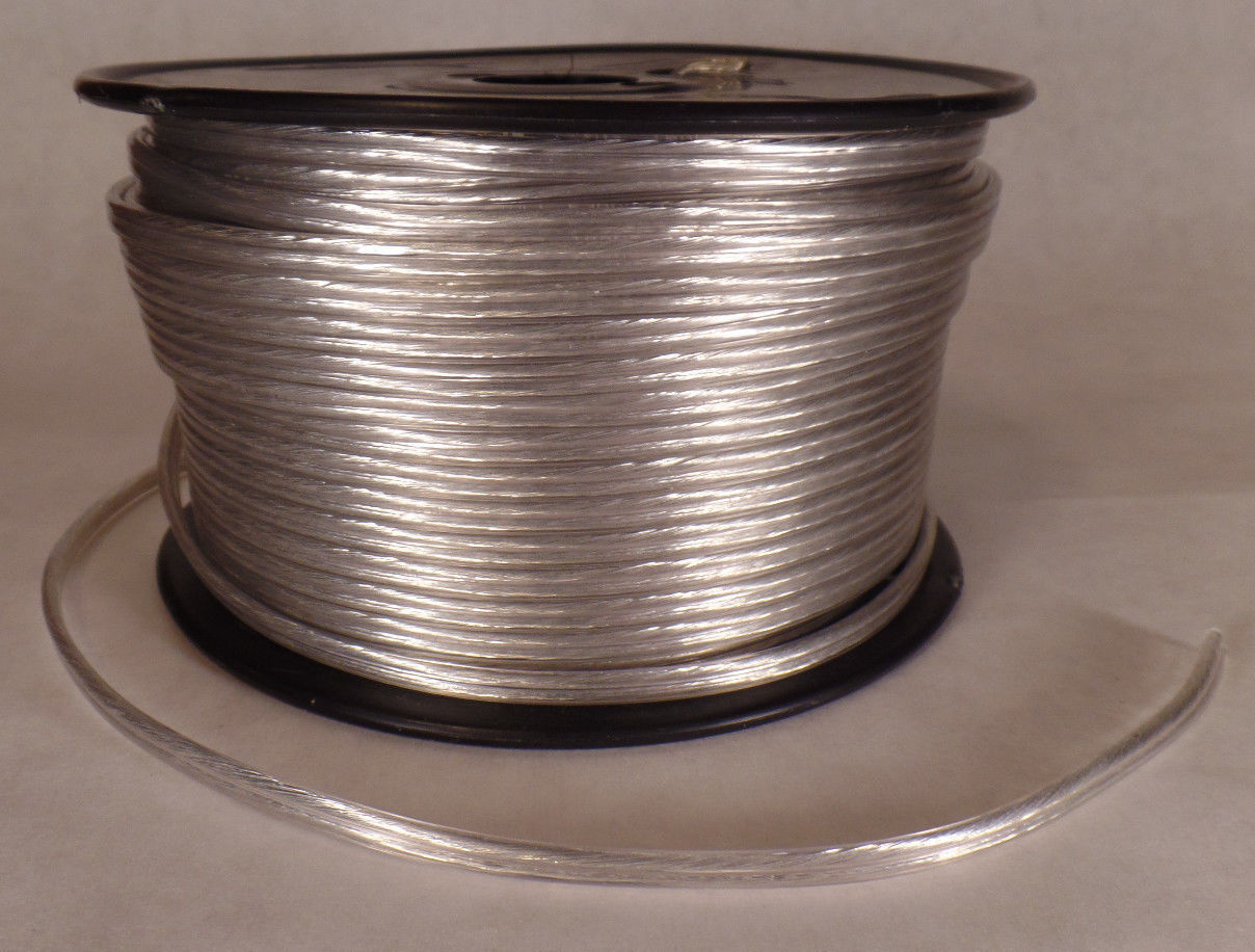25 ft Silver 18/2 SPT-1 U.L Listed Parallel 2 Wire Plastic Covered Lamp Cord 603