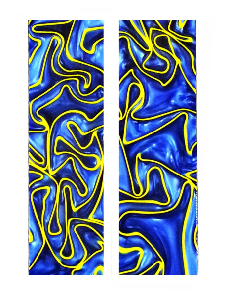 2 Kirinite™ ROYAL BLUE PEARL 1/4" Knife Handle Blanks Scales .250" x 5.7" x 1.7" 2 Kirinite™ ROYAL BLUE PEARL 1/4" Knife Handle Blanks Scales .250" x 5.7" x 1.7"