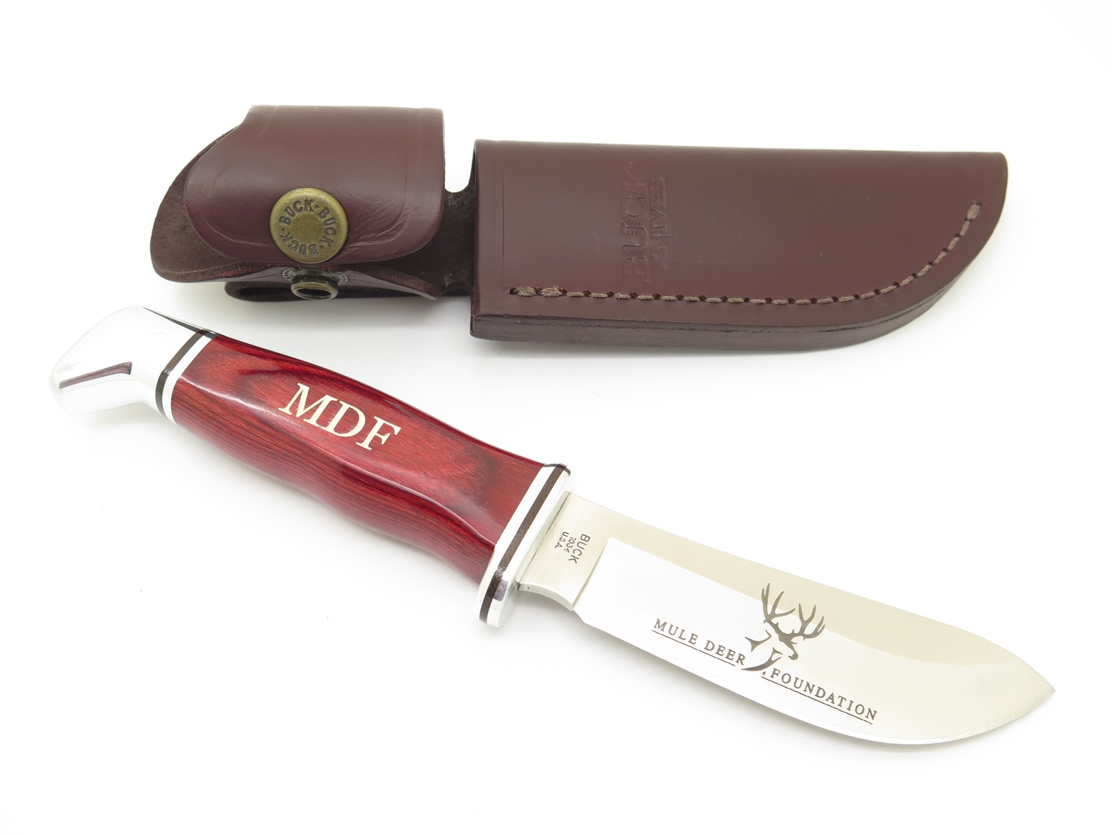 2010 Buck 103 Skinner MDF Mule Deer F. Cocobolo Wood Fixed Blade Hunting Knife 2010 Buck 103 Skinner MDF Mule Deer F. Cocobolo Wood Fixed Blade Hunting Knife