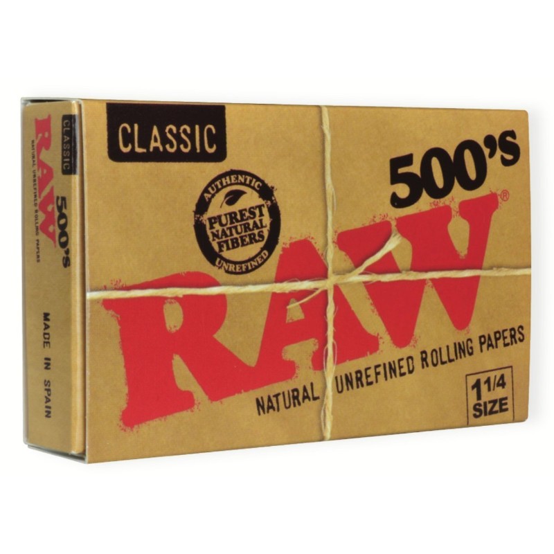 10x RAW Classic 1 1/4 Size 500's Rolling Papers Smoking Accessory Bulk Lot 1.25"