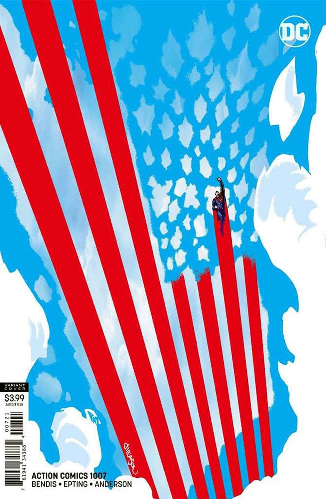 Action Comics #1007A VF/NM; DC | Superman Patriotic American Flag Cover - we com