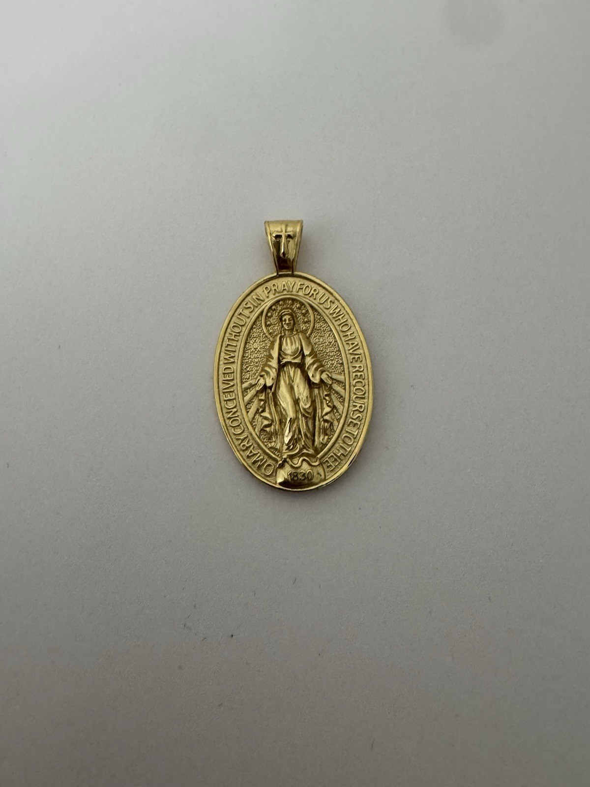 18k Gold Over Sterling Silver Miraculous Medal 18k Gold Over Sterling Silver Miraculous Medal