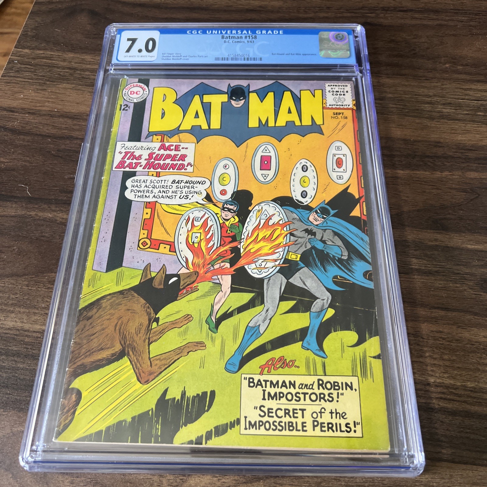 Batman #158 (DC Comics 1963) Ace The Super Bat-Hound CGC 7.0 Bat-Mite Appearanc Batman #158 (DC Comics 1963) Ace The Super Bat-Hound CGC 7.0 Bat-Mite Appearanc