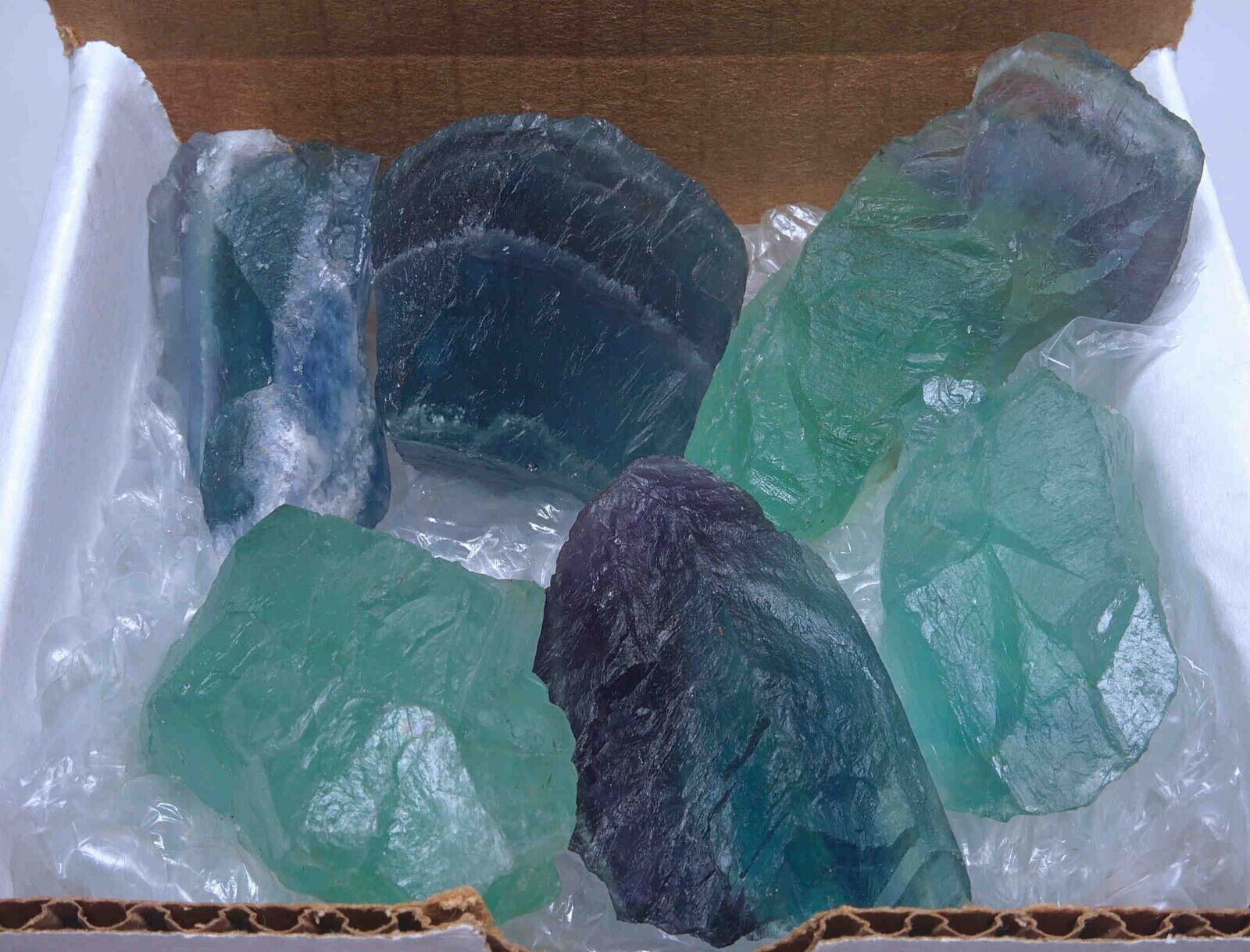 Fluorite Crystal 9 OZ Box Natural Green Purple Blue Crystal Chunks Gemstones Fluorite Crystal 9 OZ Box Natural Green Purple Blue Crystal Chunks Gemstones