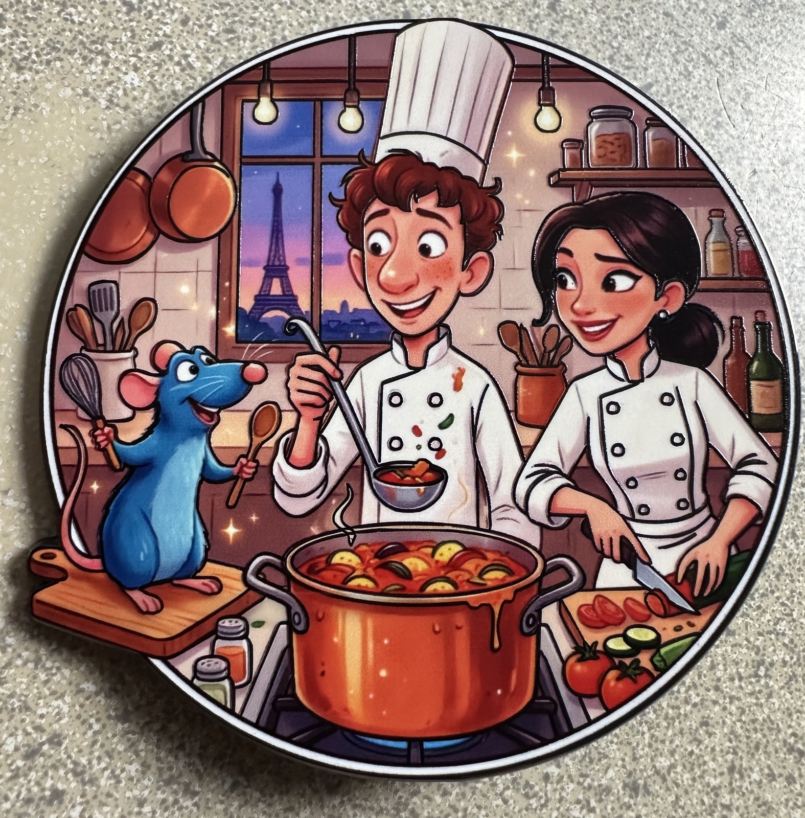 PIN RATATOUILLE REMY ALFREDO LINGUILI COLETTE TATOU 3" JUMBO FANTASY new SOUP PIN RATATOUILLE REMY ALFREDO LINGUILI COLETTE TATOU 3" JUMBO FANTASY new SOUP