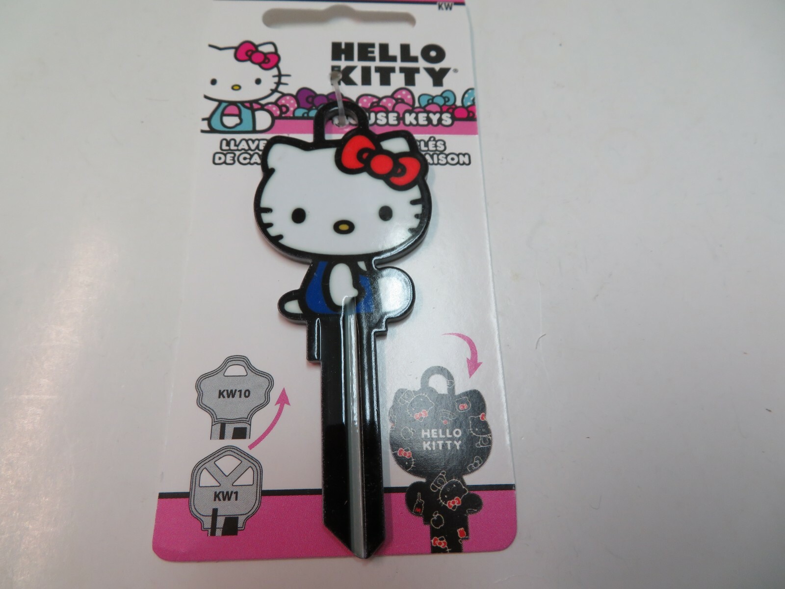 Hello Kitty Head Shape Kwikset KW1 House Key Blank / SR 14 Sanrio Licensed Hello Kitty Head Shape Kwikset KW1 House Key Blank / SR 14 Sanrio Licensed