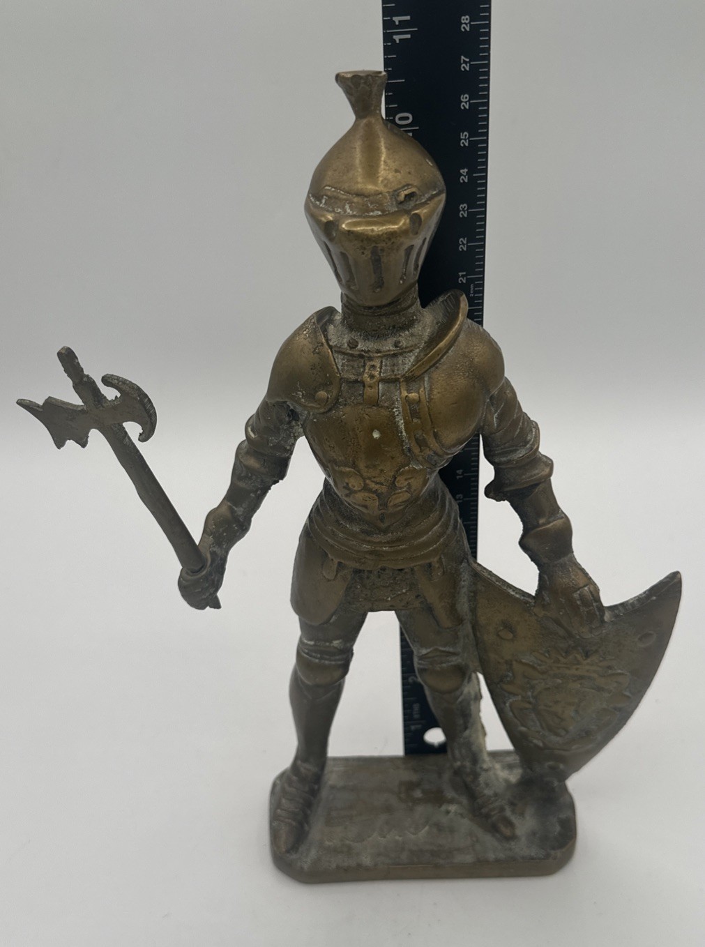 Vintage Large Solid Brass Knight In Armor 6lbs 12 ounces Vintage Large Solid Brass Knight In Armor 6lbs 12 ounces