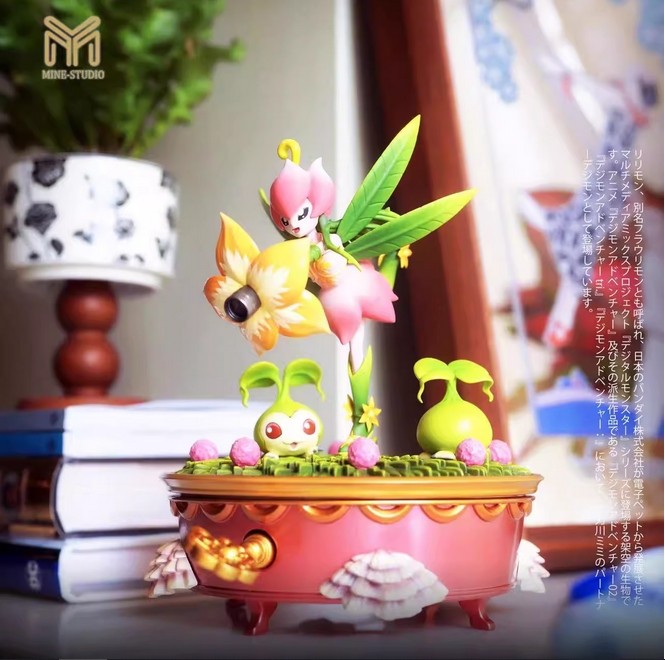 MINE Studio Digimon Lilimon Model Pre-order H17.3cm Painted music box Alloy MINE Studio Digimon Lilimon Model Pre-order H17.3cm Painted music box Alloy