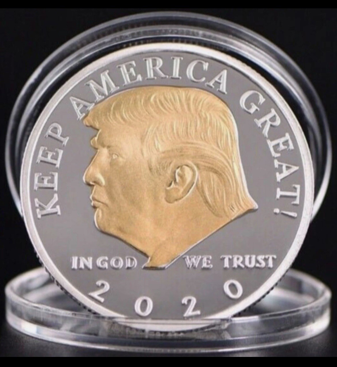 DONALD TRUMP 45TH President " KEEP AMERICA GREAT" RARE 2020 SILVER/ GOLD COIN $ DONALD TRUMP 45TH President " KEEP AMERICA GREAT" RARE 2020 SILVER/ GOLD COIN $