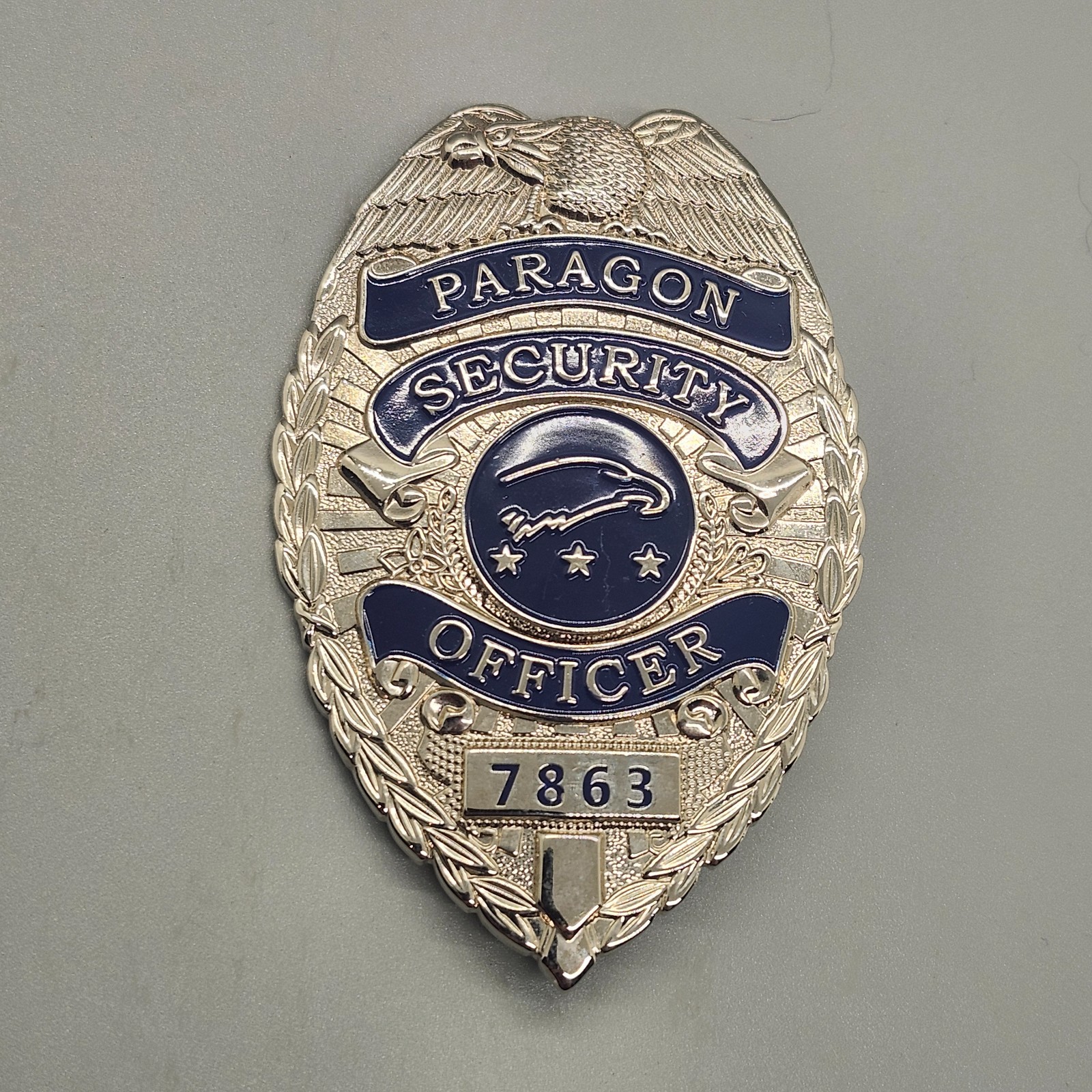 Vintage Private Security Badge Silver Tone - Paragon - 7863 - Eagle - Pinback Vintage Private Security Badge Silver Tone - Paragon - 7863 - Eagle - Pinback