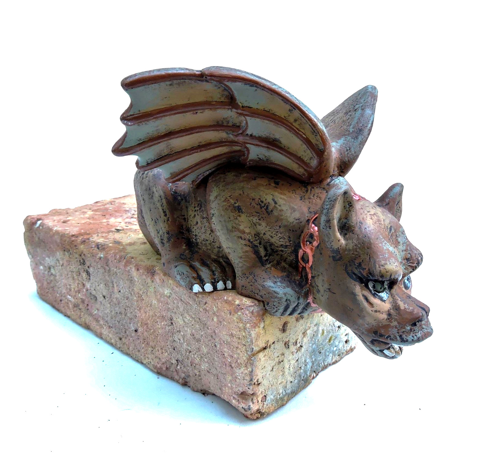 GARGOYLE GOTHIC MEDIEVIL DECORATIVE SHELF  FIGURINE STUDIO CRAFTED CERAMICS