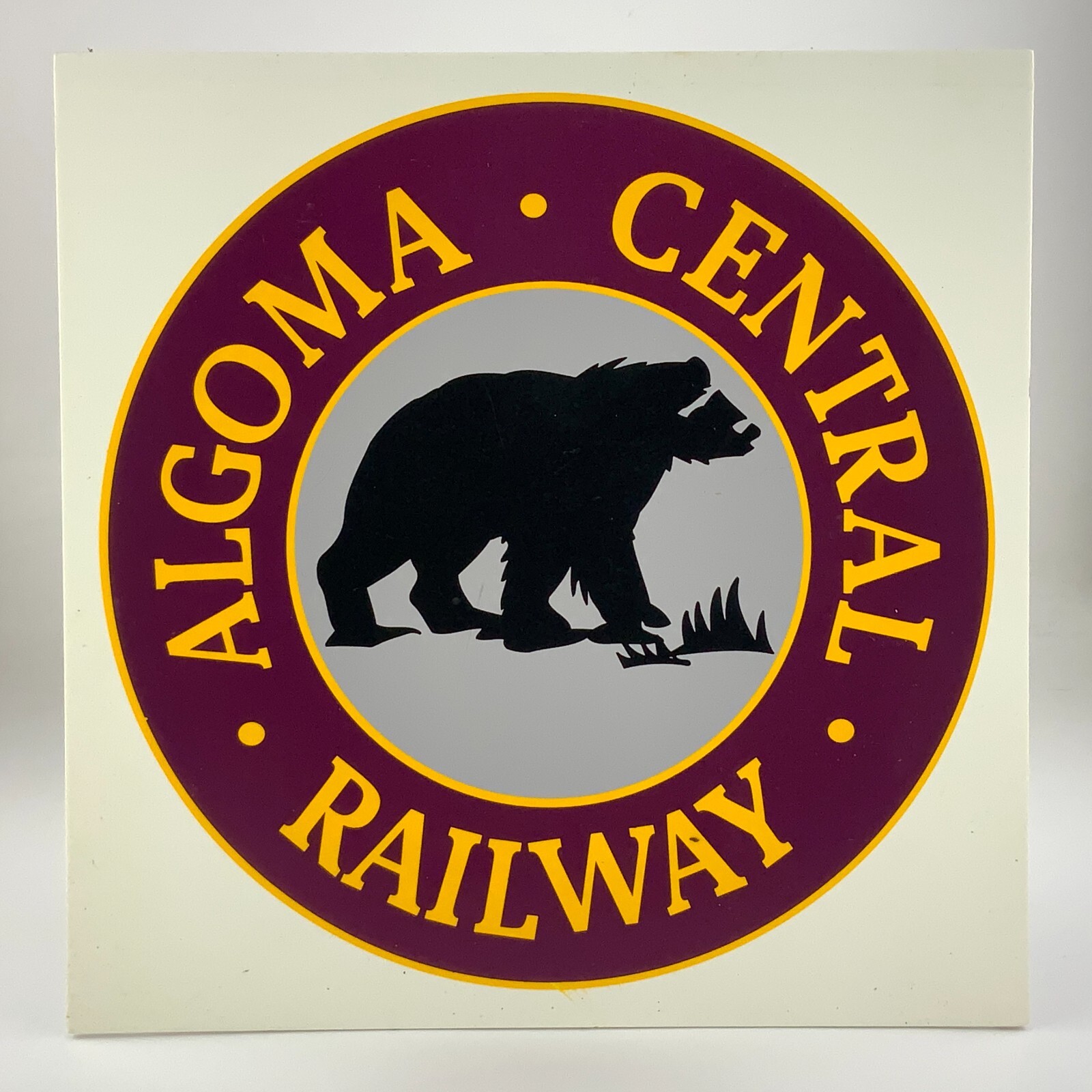 Vintage Algoma Central Railway Sign Train Locomotive Railroad CC904