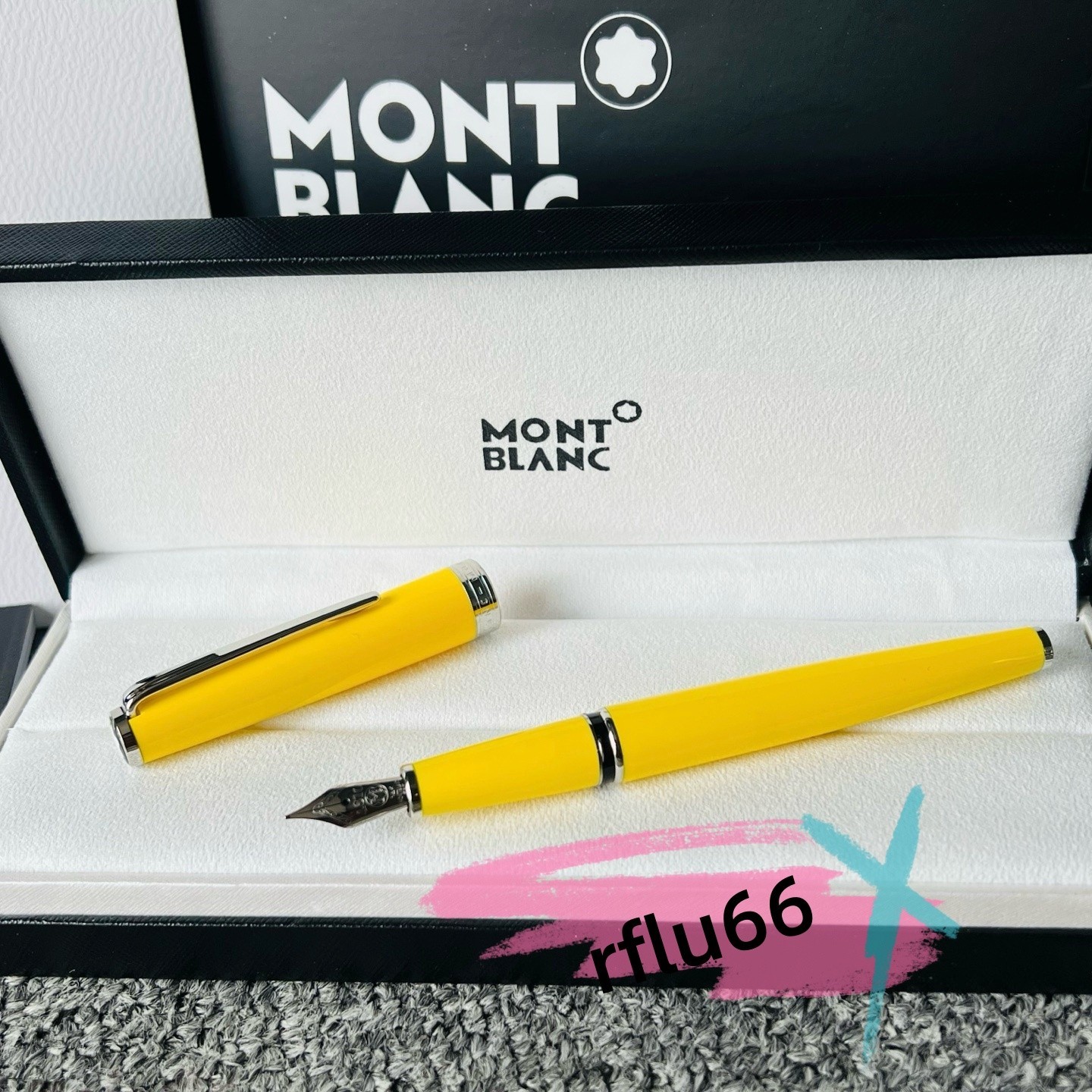 Montblanc PIX Series Bright Yellow Chrome Trim Fountain Pen Gift Box Montblanc PIX Series Bright Yellow Chrome Trim Fountain Pen Gift Box