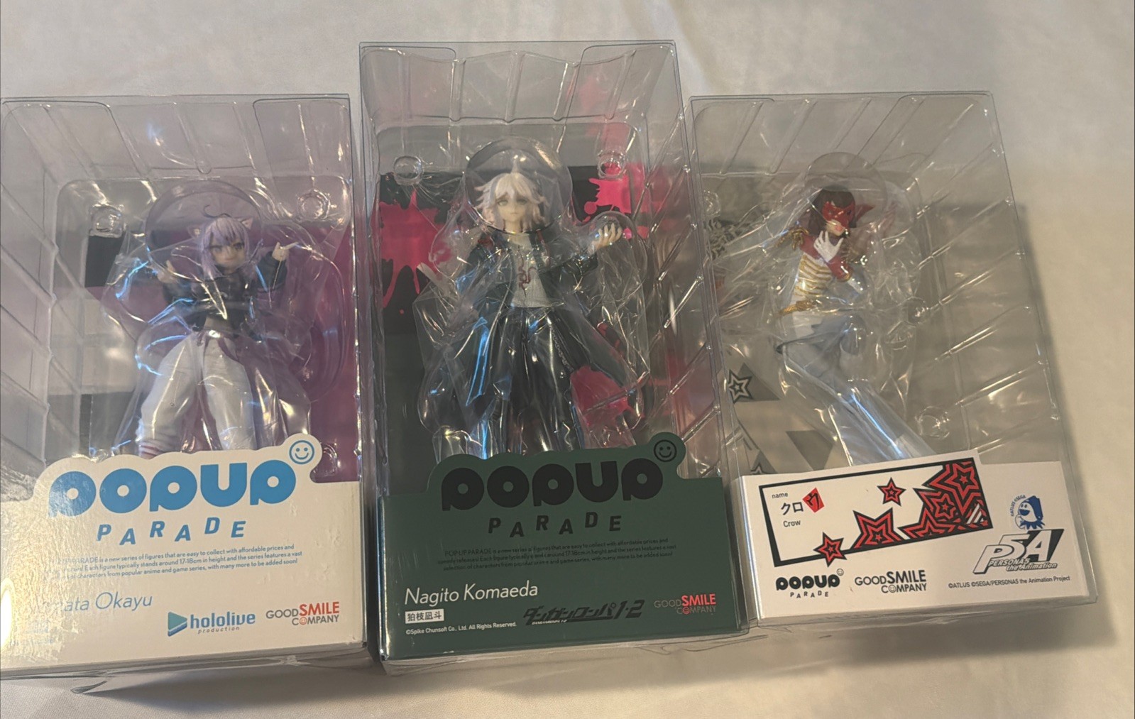 3 POP UP PARADE Nagito Komaeda Danganronpa Goro Akechi Nekomata Okayu Good Smile 3 POP UP PARADE Nagito Komaeda Danganronpa Goro Akechi Nekomata Okayu Good Smile