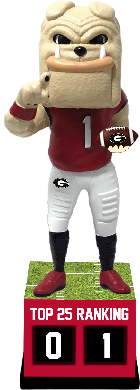 Hairy Dawg Georgia Bulldogs Football Top 25 Ranking Tracker Bobblehead NCAA Hairy Dawg Georgia Bulldogs Football Top 25 Ranking Tracker Bobblehead NCAA