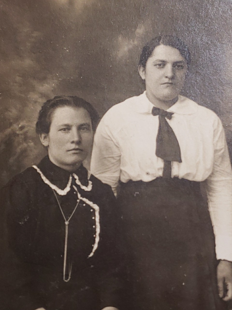 Antique Pre-WWI Russian Polish Trilingual RPPC Portrait Women Fox Terrier Dog Antique Pre-WWI Russian Polish Trilingual RPPC Portrait Women Fox Terrier Dog